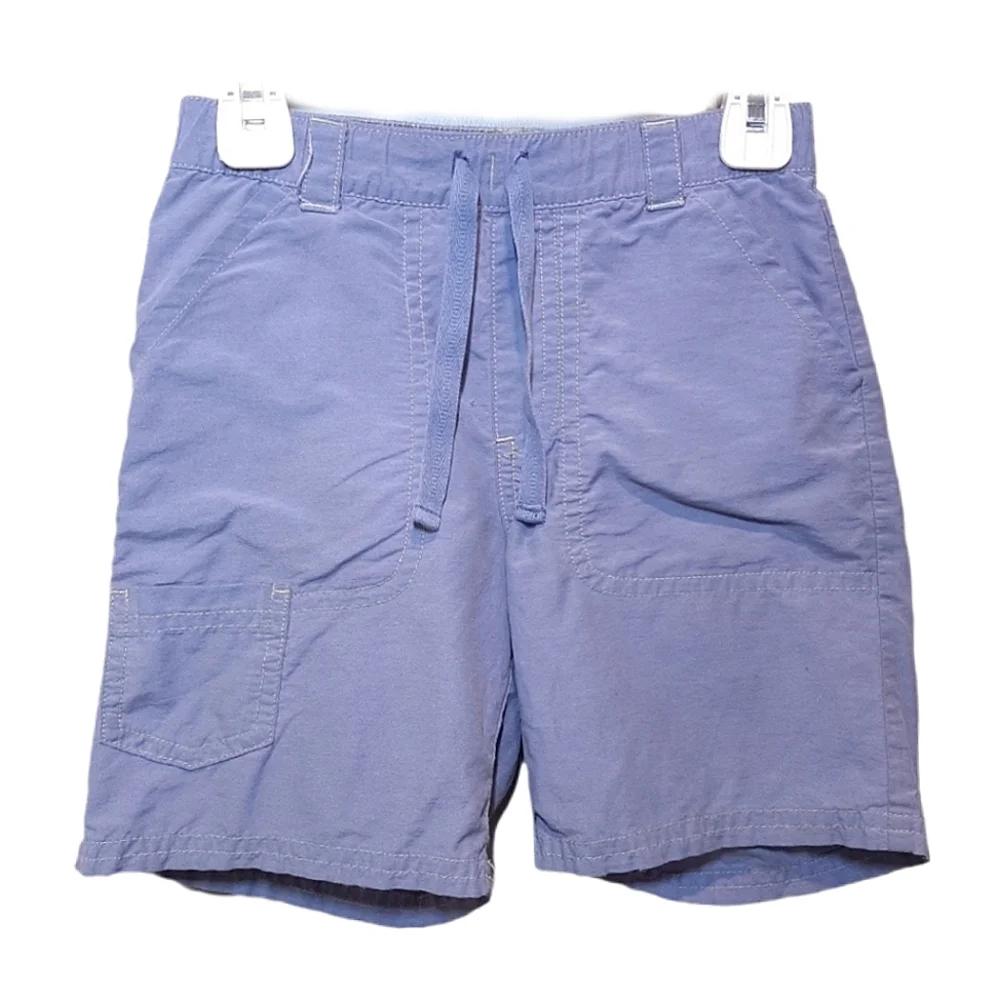 Gymboree Chambray Preppy Drawstring Cargo Shorts Boys Size 4T Blue